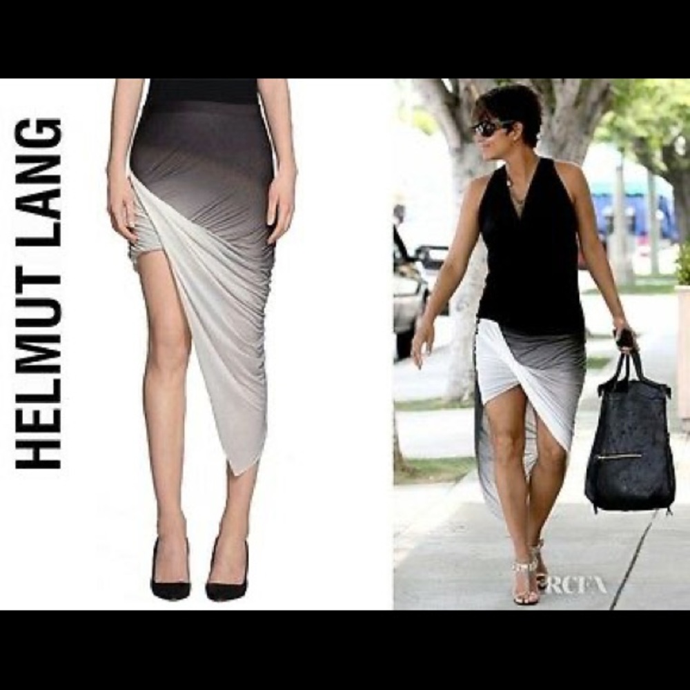 Helmut Lang asymmetrical wrap skirt